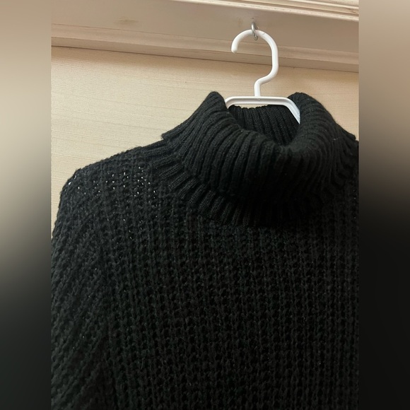 🔴 Nasty Gal Black Ribbed Knit Sweater Dress size small - Picture 7 of 9